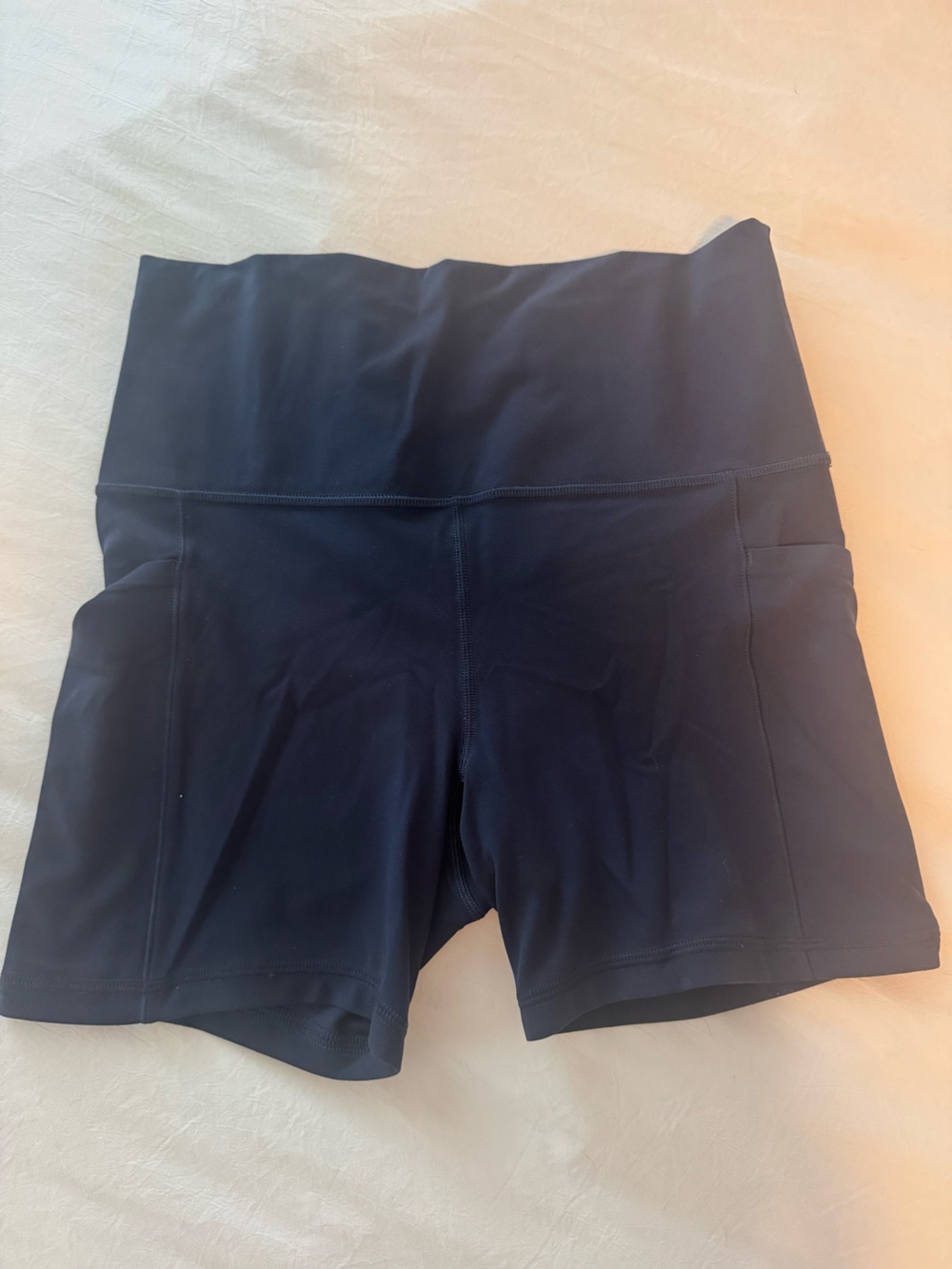 Navy Athleta Biker Shorts